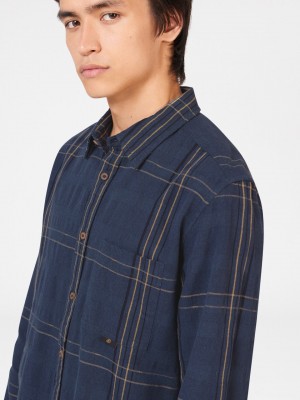 Ben Sherman B by Ben Sherman Indigo Check Shirts Indigo | QCVS34871