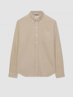 Ben Sherman Beatnik Oxford Garment Dye Shirts Grey | GCPB07549