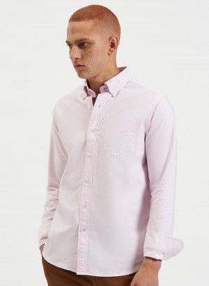 Ben Sherman Brighton Oxford Organic Shirts Pink | EKTS85719