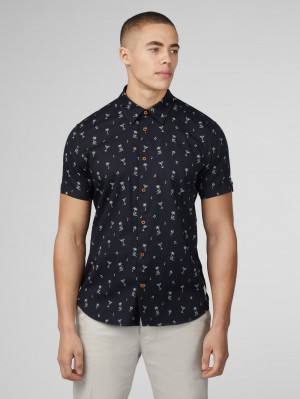 Ben Sherman Scattered Shirts Black | NPOI68209