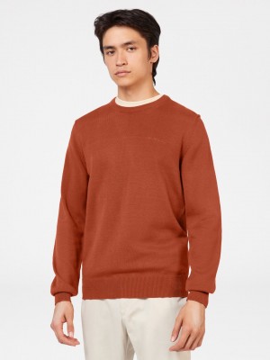 Ben Sherman Signature Crewneck Knitwear Orange | FXQB13254