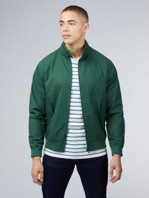 Ben Sherman Signature Harrington Jackets Green | KJZV37098