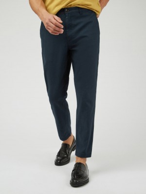 Ben Sherman Signature Slim Taper Linen Pants Green | HMRZ62075