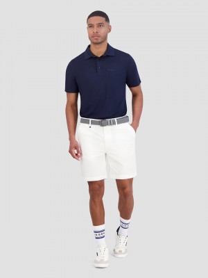 Ben Sherman Solid Air Pique Sports Fit Polo Shirts Navy | PGOF17609