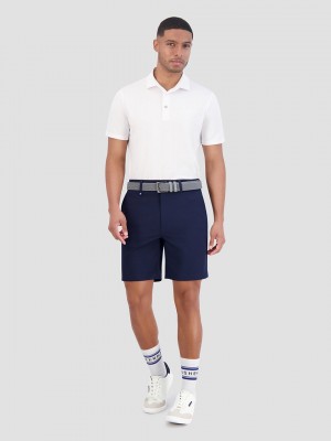 Ben Sherman Solid Air Pique Sports Fit Polo Shirts White | SFGO26081