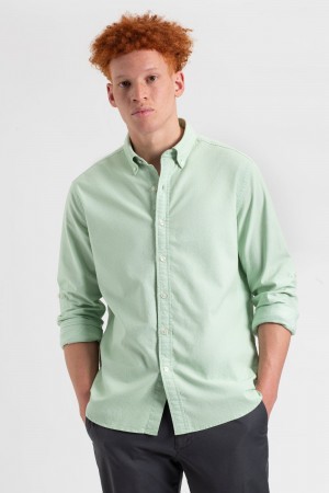 Ben Sherman St. Ives Resort Oxford Shirts Green | ZOIX04165