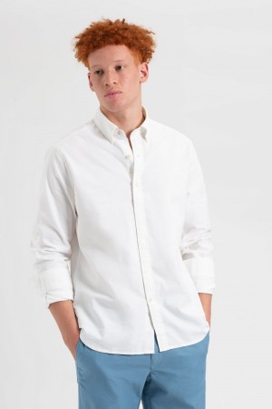 Ben Sherman St. Ives Resort Oxford Shirts White | NDIY62840