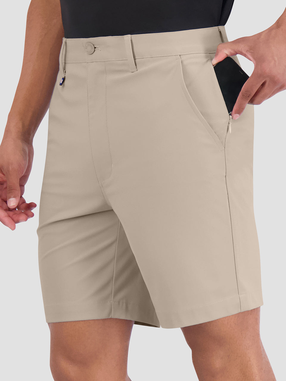 Ben Sherman 4Way Stretch Tech Shorts Khaki | IHKU15207