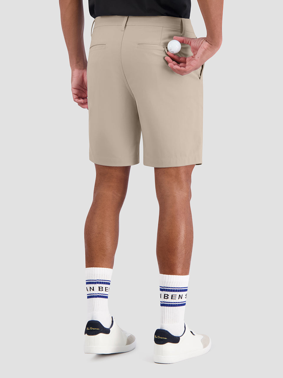 Ben Sherman 4Way Stretch Tech Shorts Khaki | IHKU15207