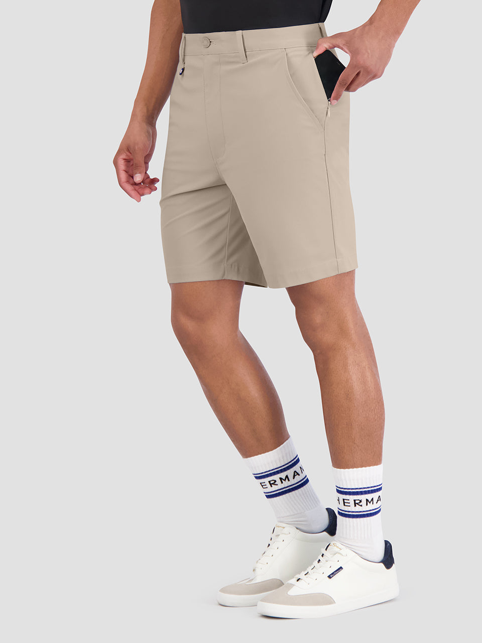 Ben Sherman 4Way Stretch Tech Shorts Khaki | IHKU15207