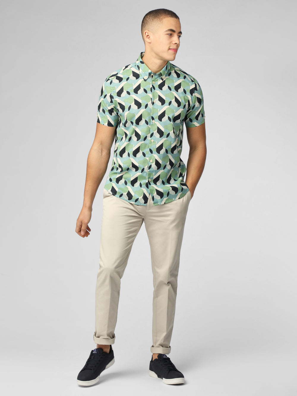 Ben Sherman Art Deco Shirts Green | HIOT45623