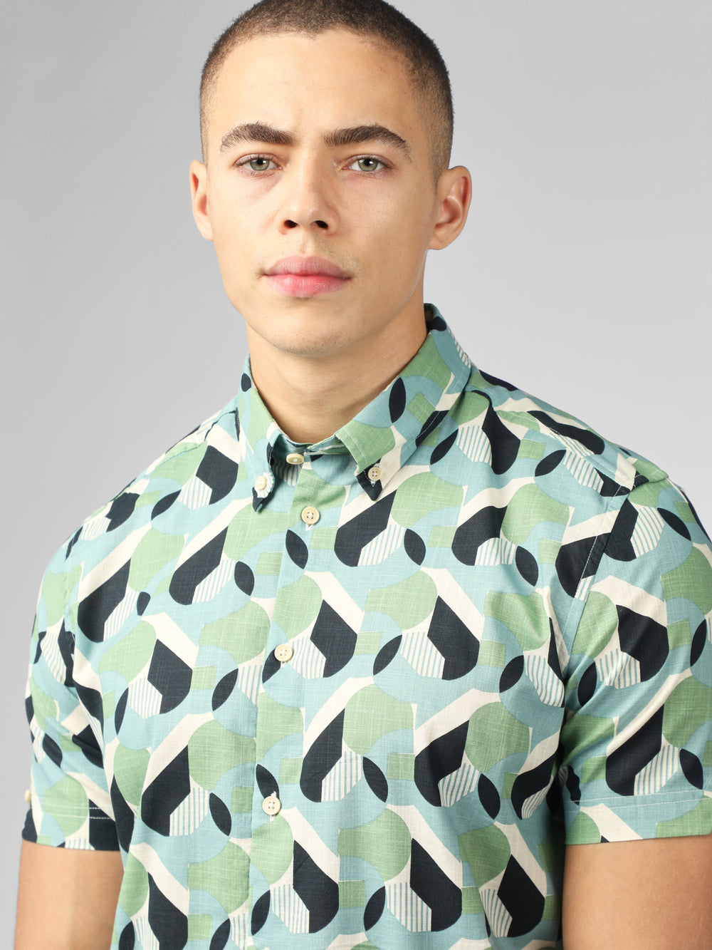 Ben Sherman Art Deco Shirts Green | HIOT45623