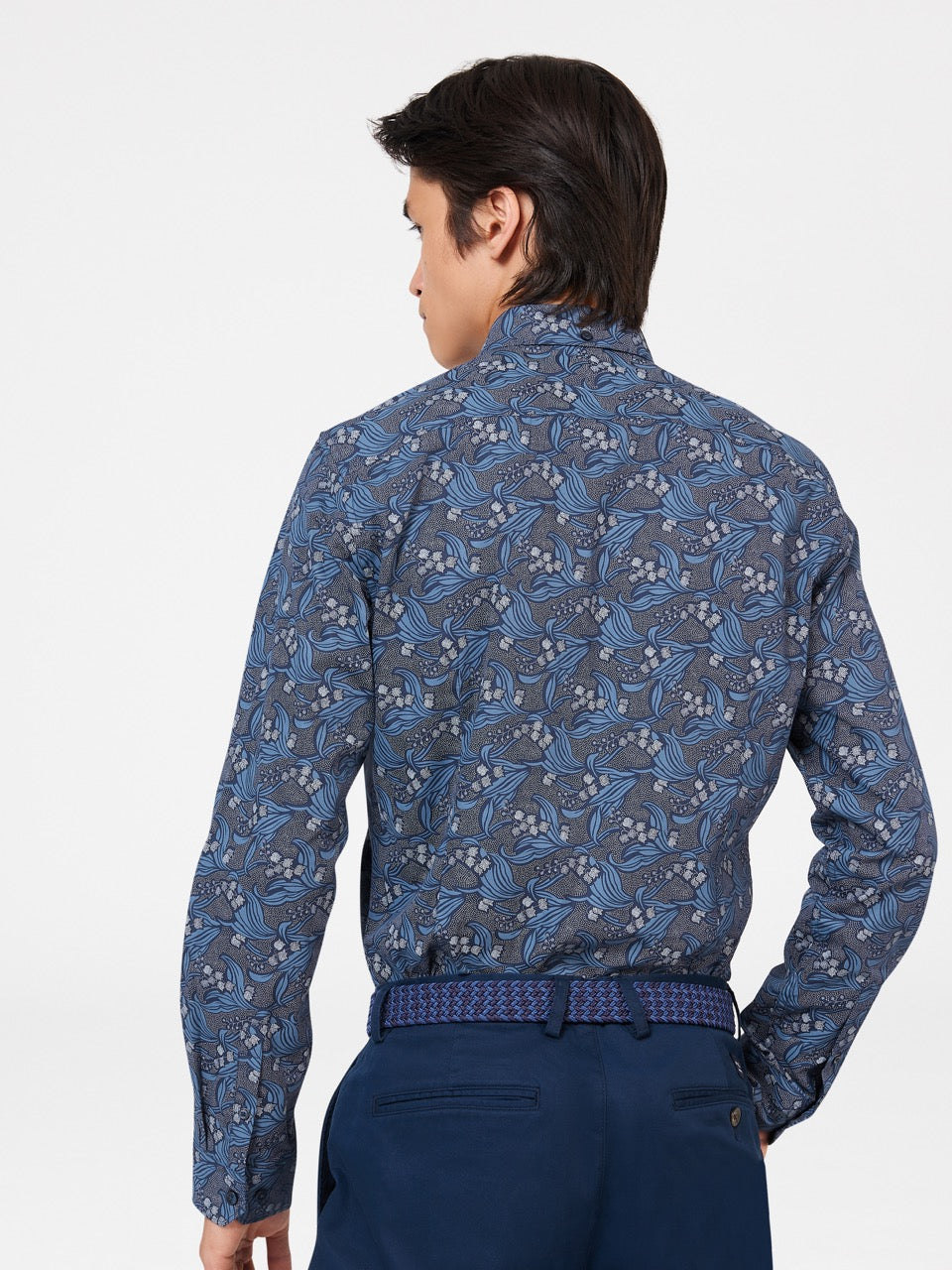 Ben Sherman Art Nouveau Floral Shirts Navy | VFSW84291