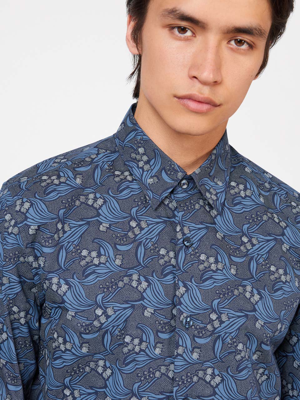 Ben Sherman Art Nouveau Floral Shirts Navy | VFSW84291