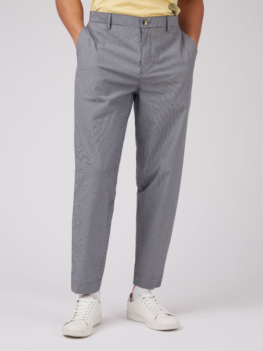 Ben Sherman B by Ben Sherman Cotton Taper Pants Blue Grey | QLZK18470