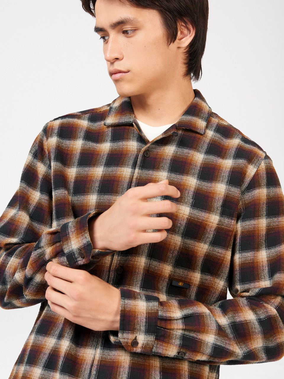 Ben Sherman B by Ben Sherman Ombre Check Shirts Brown | CGSO56107