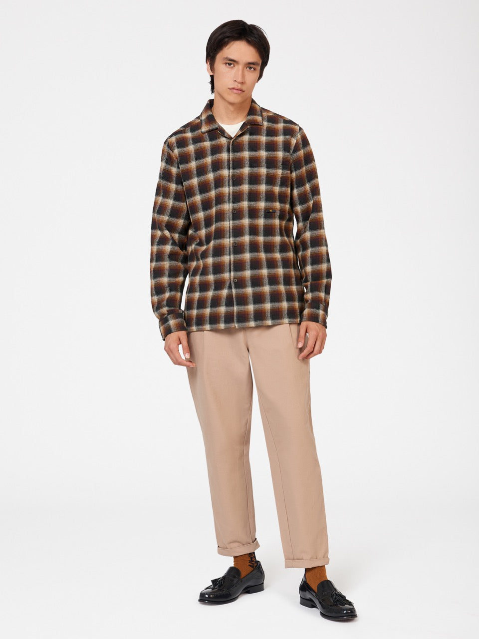 Ben Sherman B by Ben Sherman Ombre Check Shirts Brown | CGSO56107