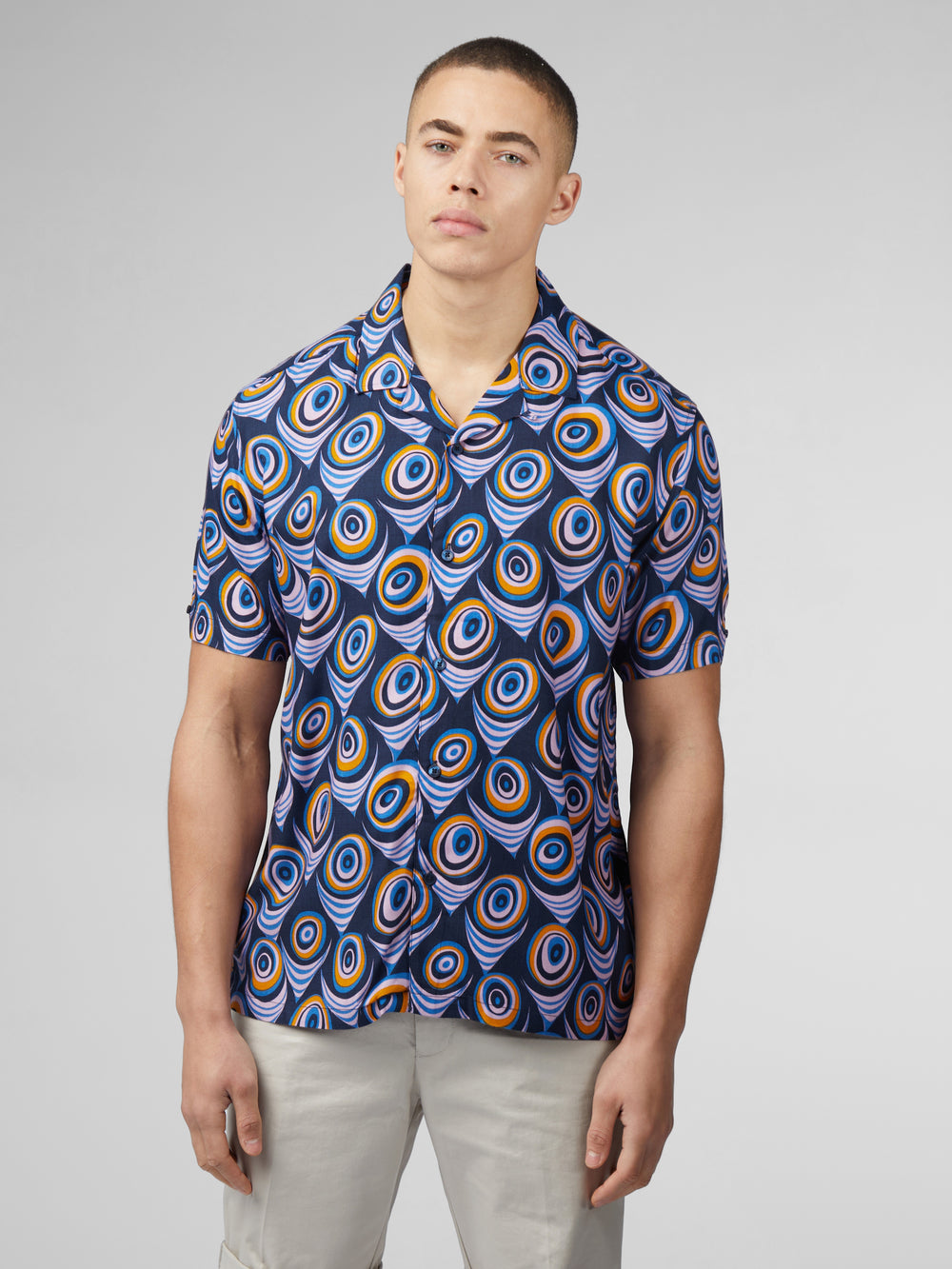 Ben Sherman B by Ben Sherman Psychedelic Print Shirts Purple | TFKG41589