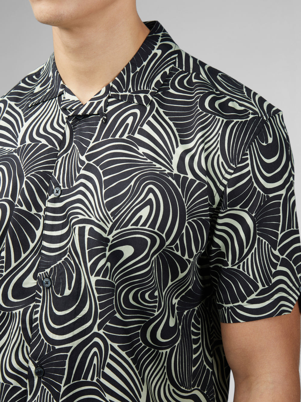 Ben Sherman B by Ben Sherman Psychedelic Swirl Print Shirts Mint | MFCA36751