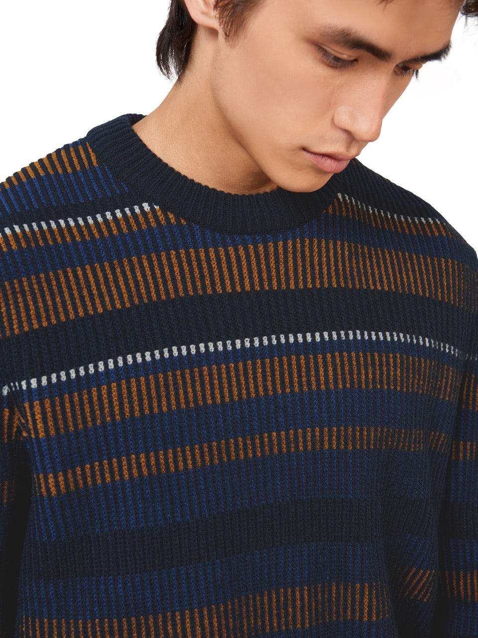 Ben Sherman B by Ben Sherman Stripe Knitwear Navy | ZOLN79218