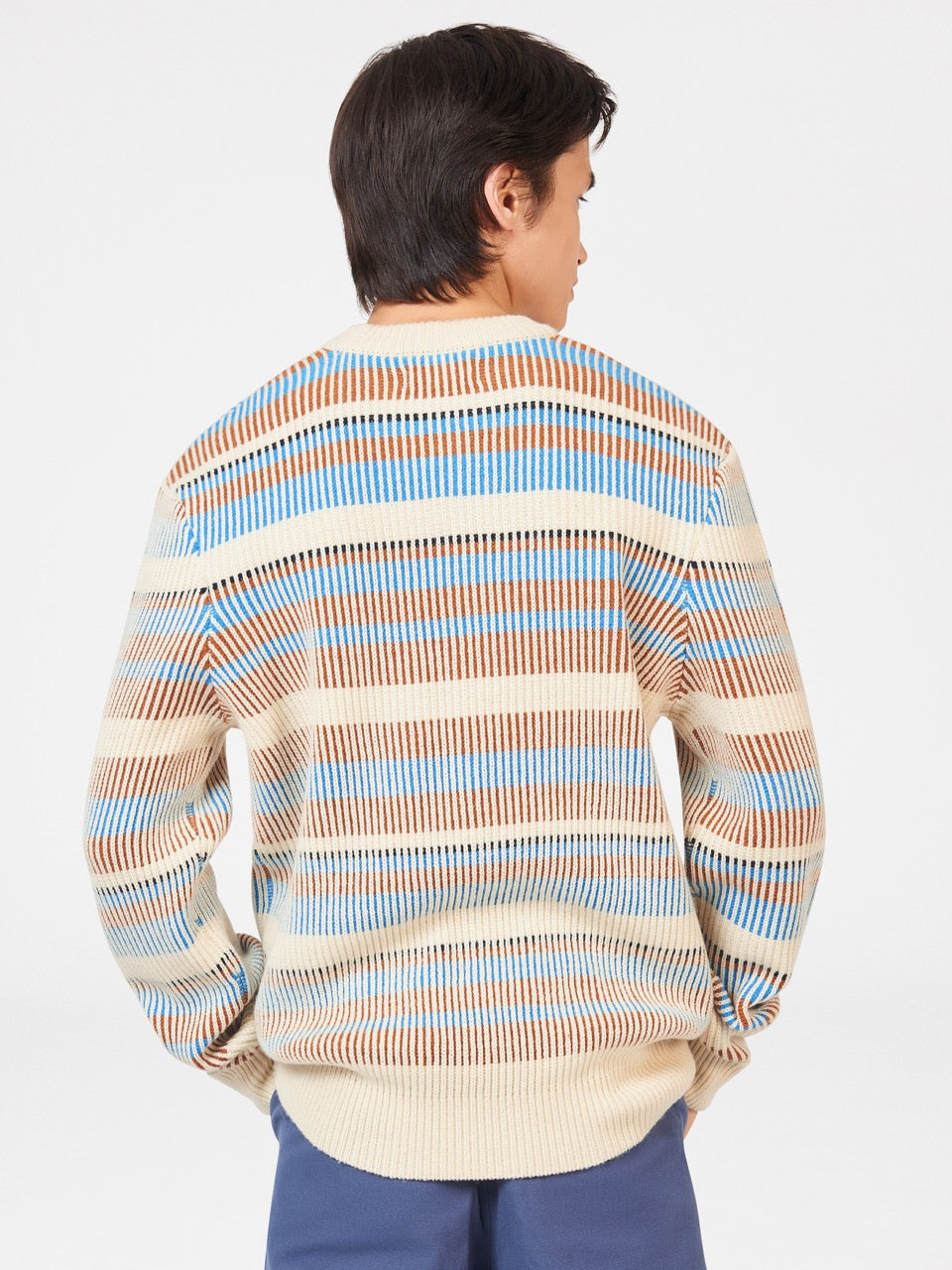 Ben Sherman B by Ben Sherman Stripe Knitwear White | ANPD68425