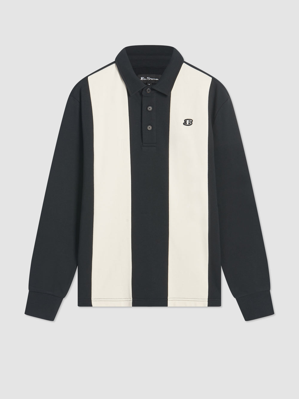 Ben Sherman B by Ben Sherman Stripe Rugby Polo Shirts Black | CXAS81025