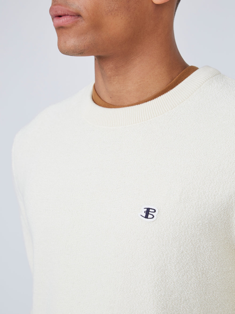 Ben Sherman B by Ben Sherman Textured Knitwear White | MNJT84379