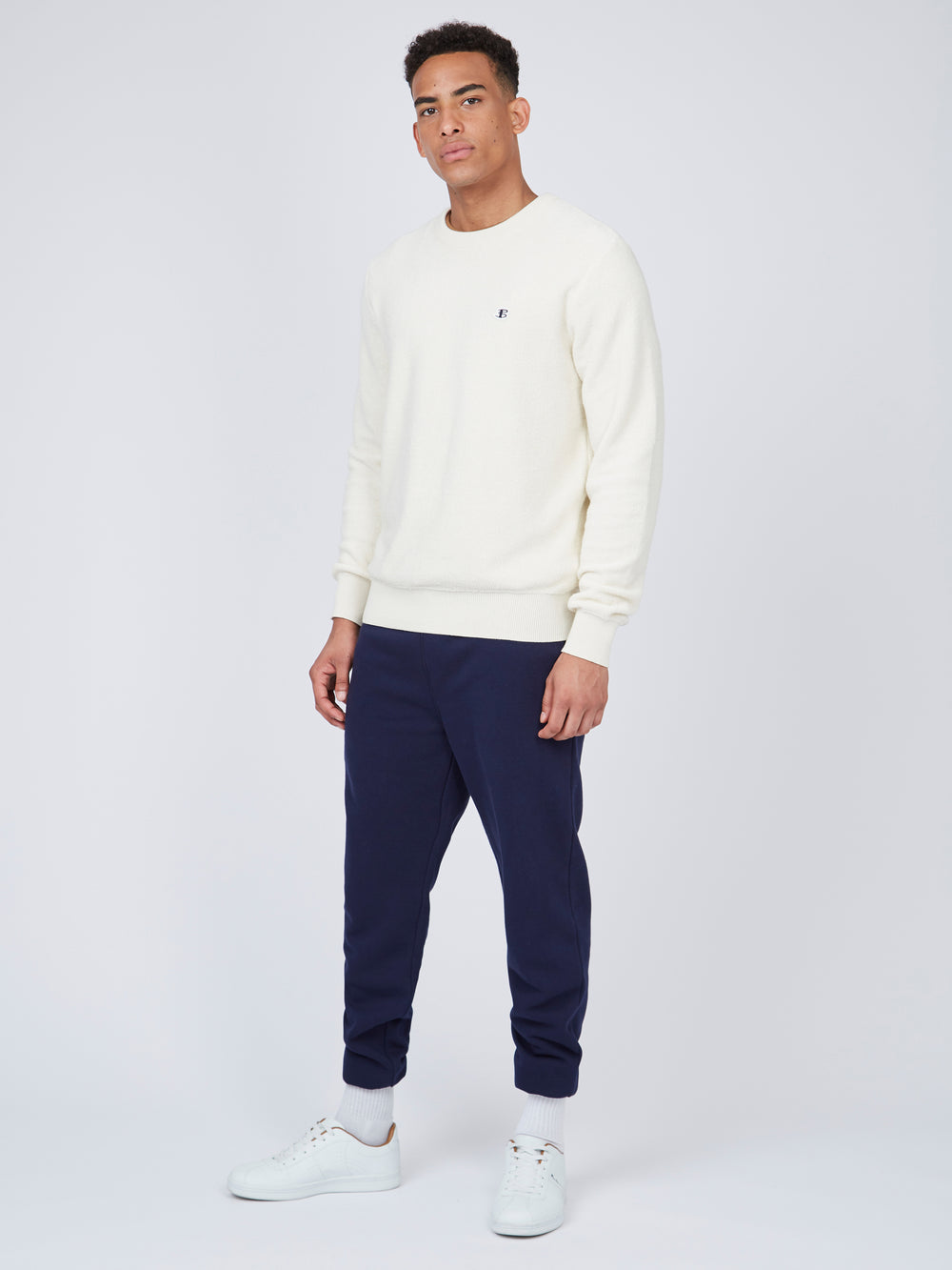 Ben Sherman B by Ben Sherman Textured Knitwear White | MNJT84379