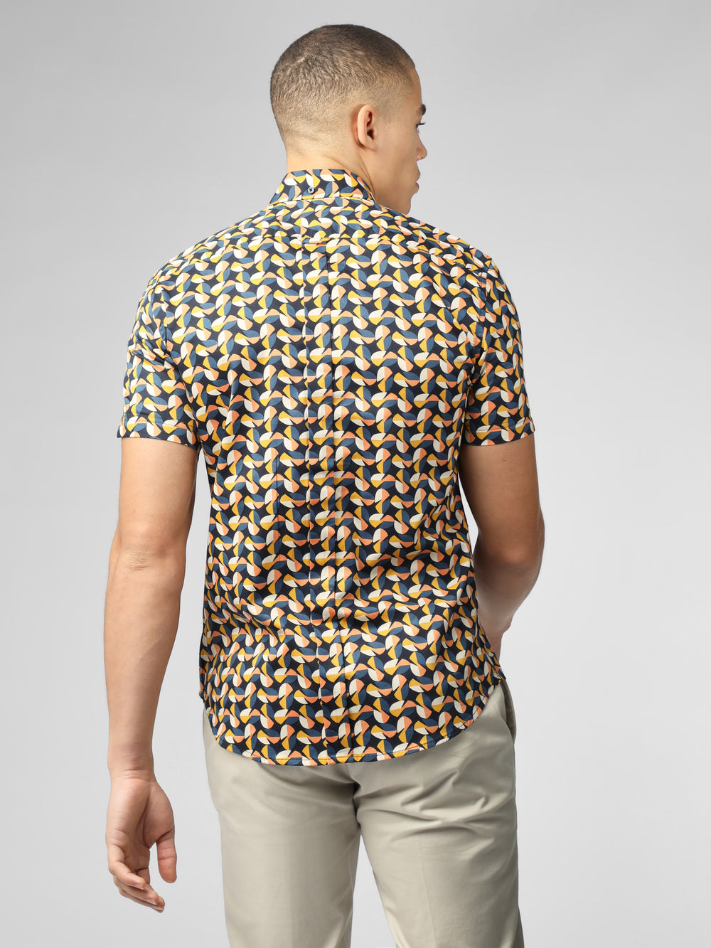 Ben Sherman Bahaus Geo Shirts Yellow | YOAL26407