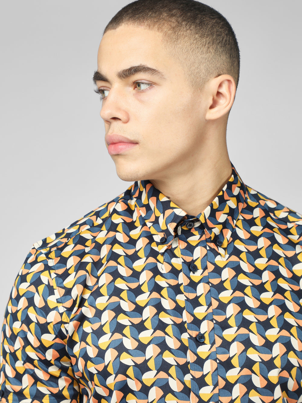 Ben Sherman Bahaus Geo Shirts Yellow | YOAL26407