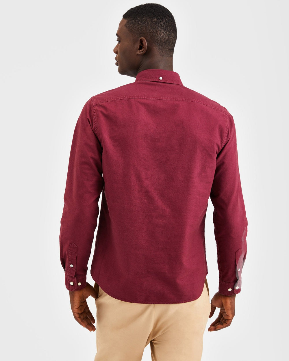 Ben Sherman Beatnik Oxford Garment Dye Shirts Burgundy | TXJS85617