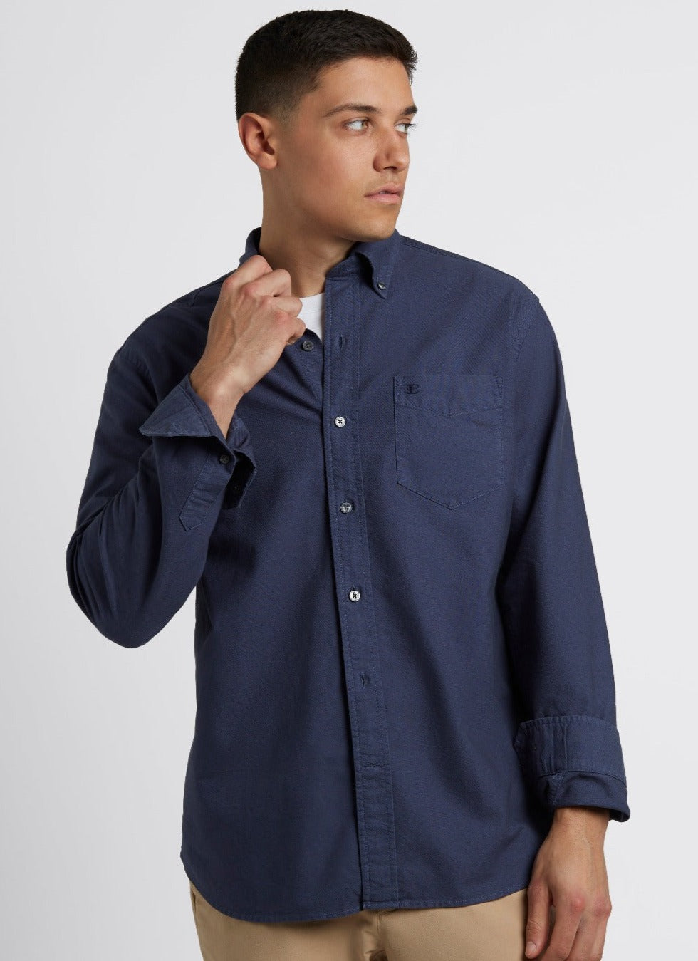 Ben Sherman Beatnik Oxford Garment Dye Shirts Indigo | AVEM46981