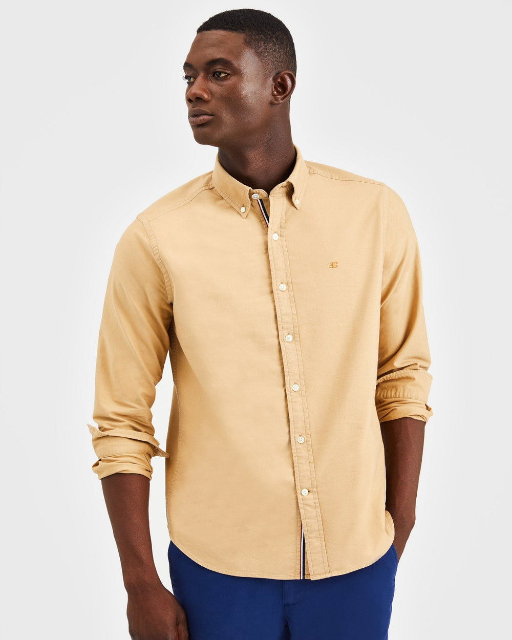 Ben Sherman Beatnik Oxford Garment Dye Shirts Khaki | LKSQ45186