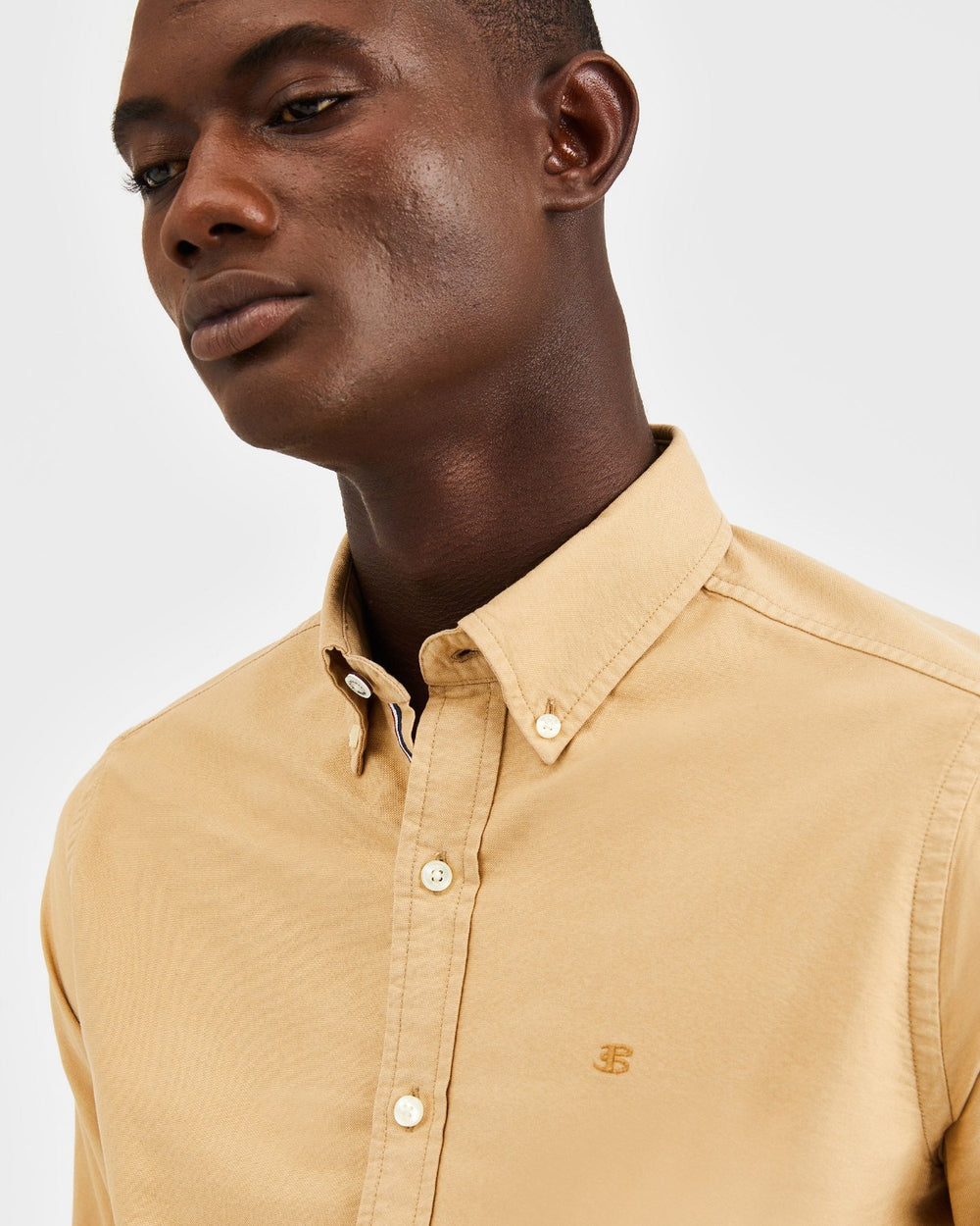 Ben Sherman Beatnik Oxford Garment Dye Shirts Khaki | LKSQ45186