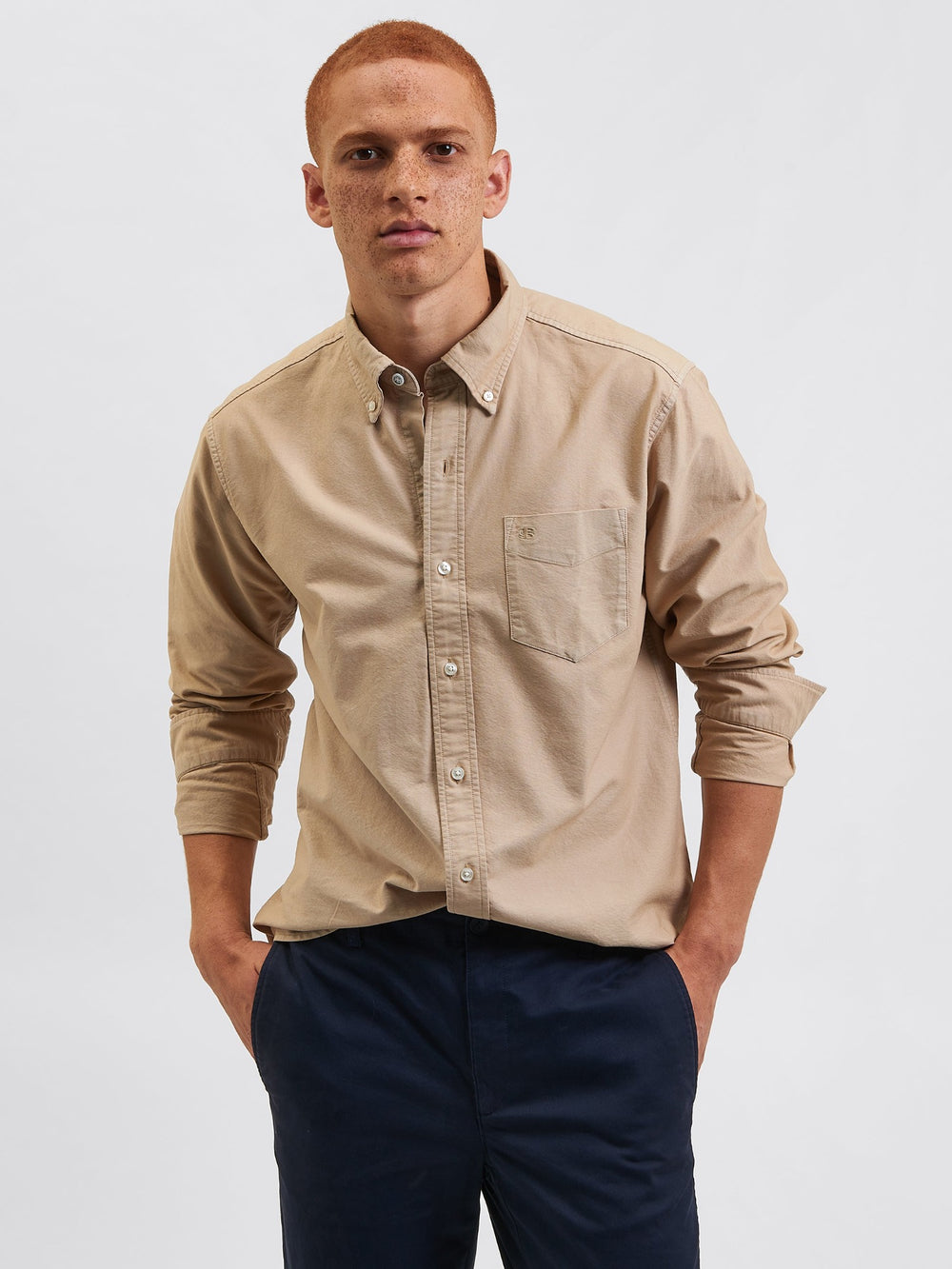 Ben Sherman Beatnik Oxford Garment Dye Shirts Grey | GCPB07549