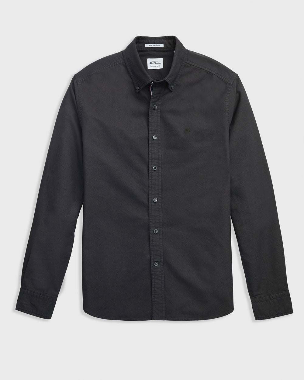 Ben Sherman Beatnik Oxford Garment Dye Shirts Black | NTAG29061