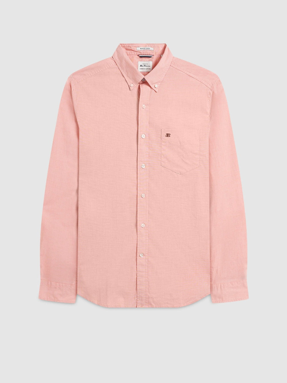 Ben Sherman Beatnik Wash Long-Sleeve Shirts Orange | SMIN58917