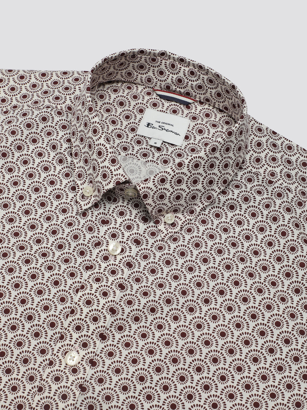 Ben Sherman Block Geo Shirts Dark Red | TJGD43867