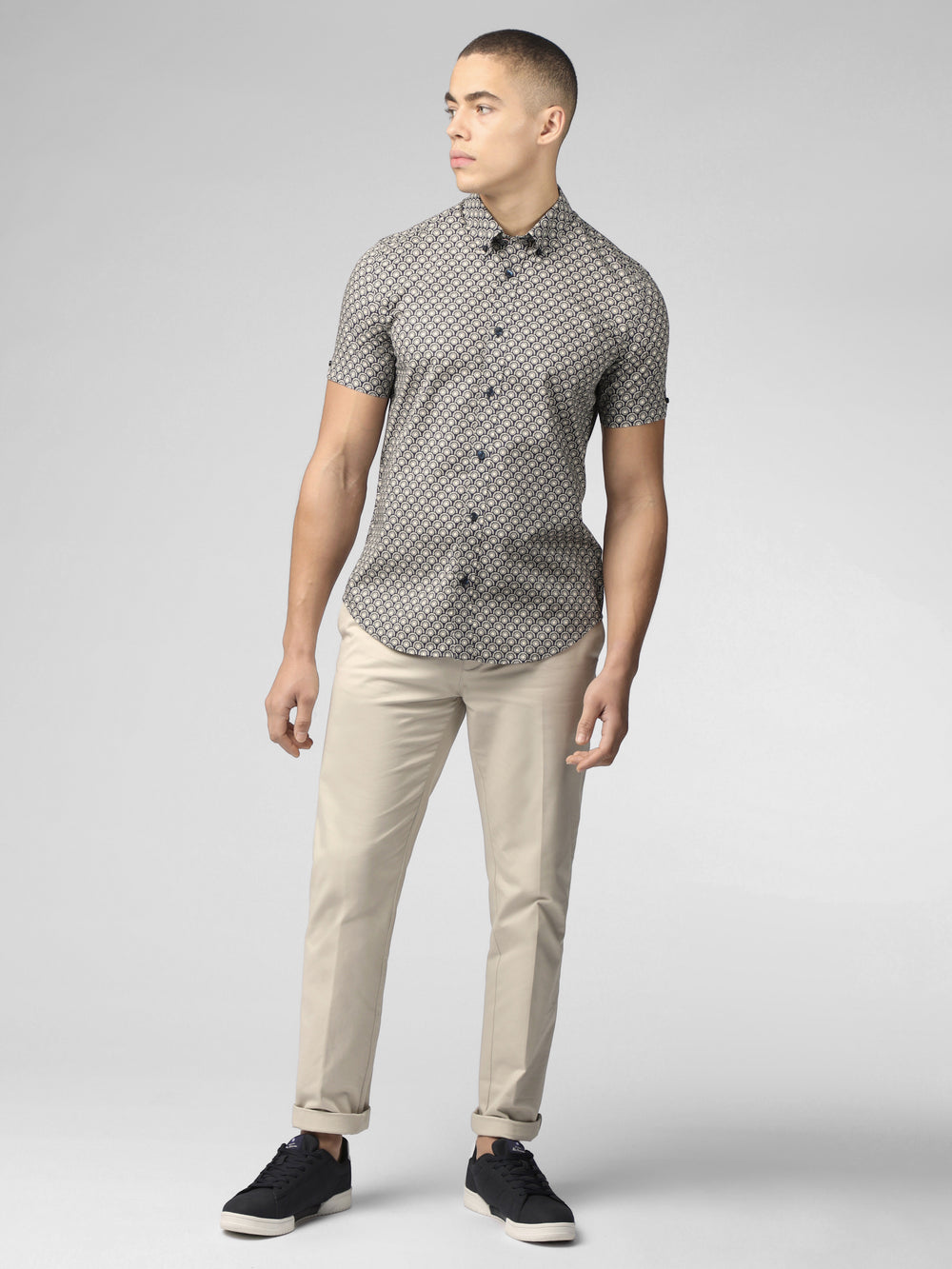 Ben Sherman Block Geo Shirts Grey | EYTQ37082