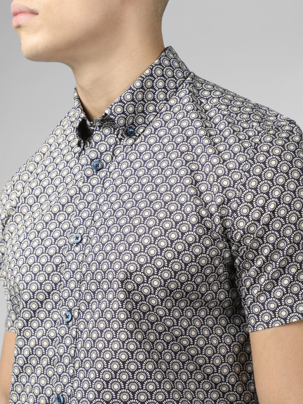 Ben Sherman Block Geo Shirts Grey | EYTQ37082