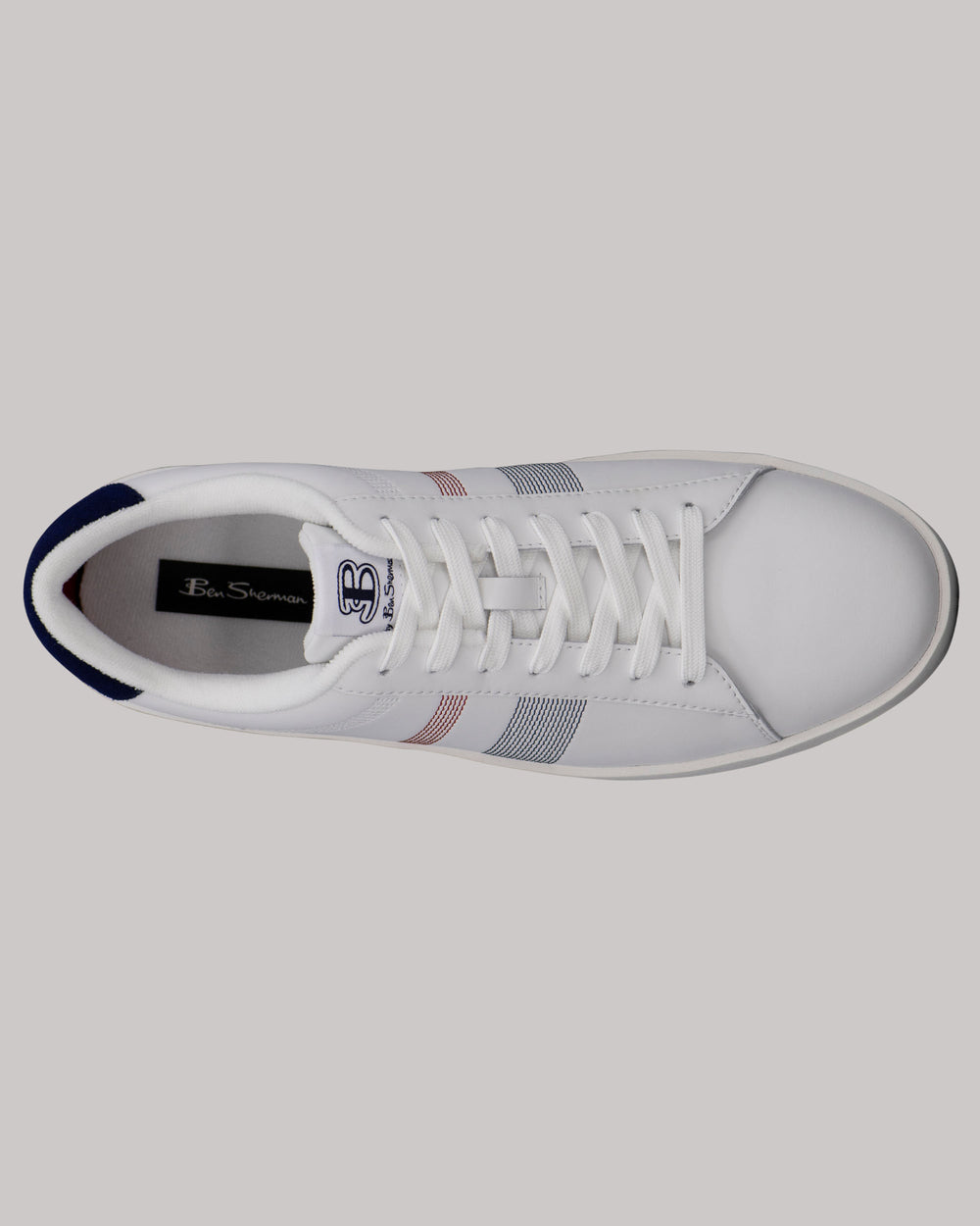 Ben Sherman Boxwell Sneakers White / Navy / Red | YUBK86541