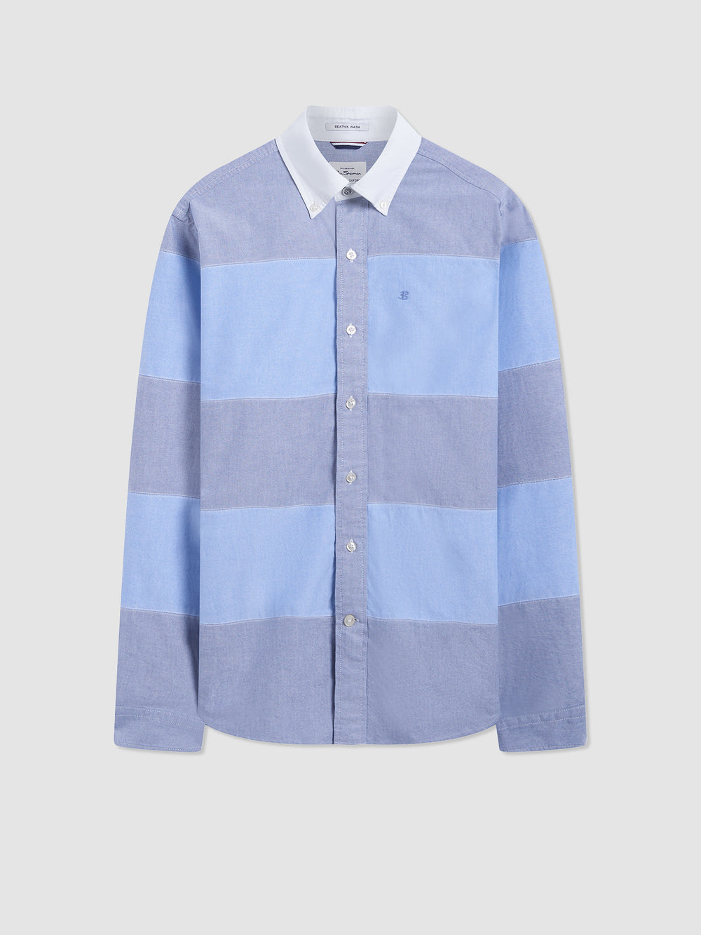 Ben Sherman Brighton Oxford Garment Dye Rugby Shirts Blue | GZDT86032