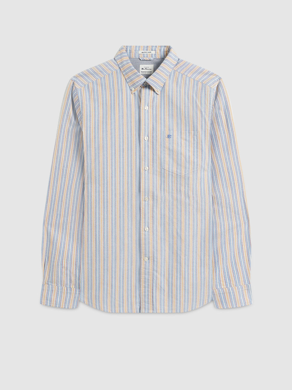 Ben Sherman Brighton Oxford Organic Shirts Blue Multicolor | YTIQ23940