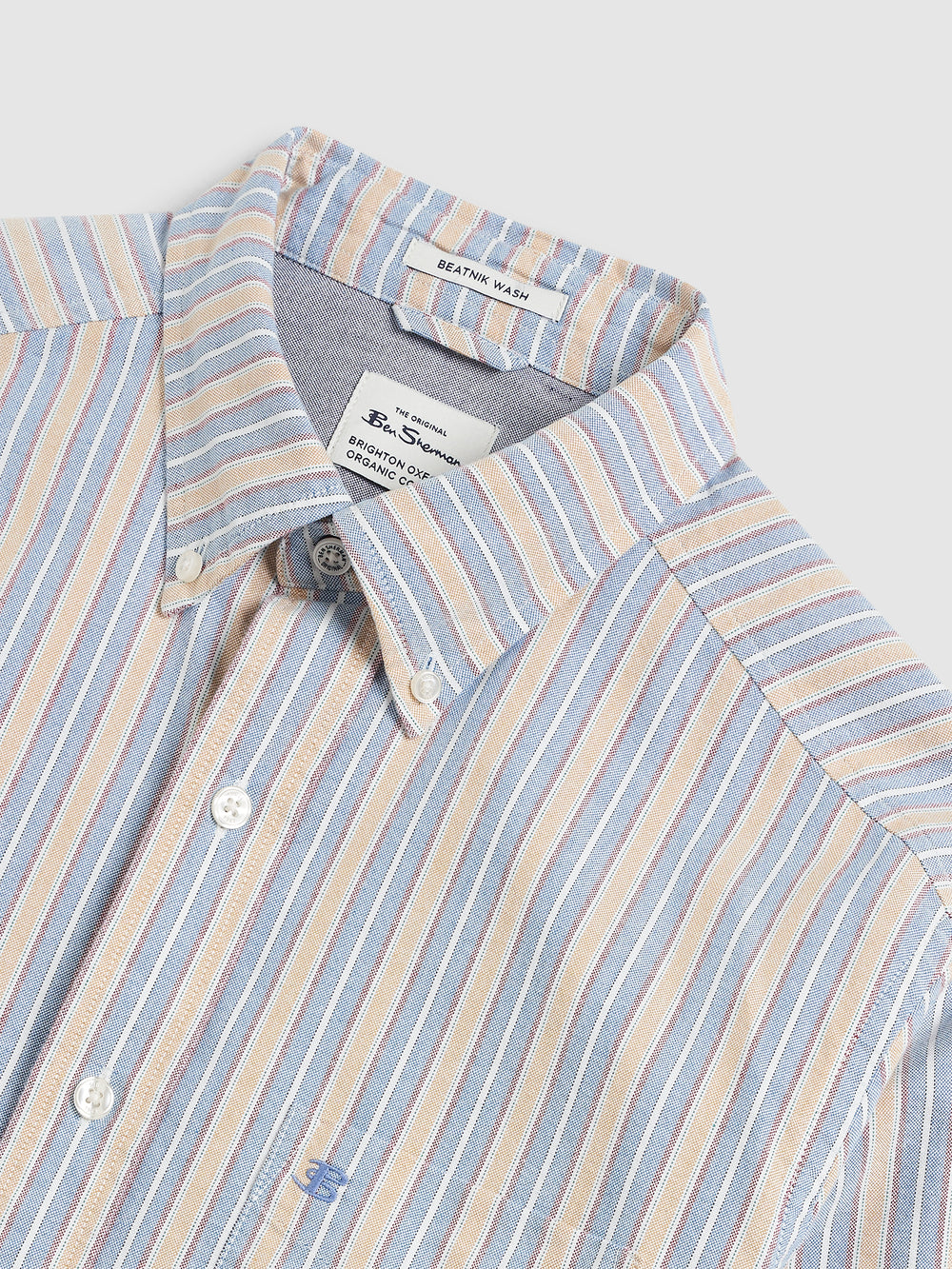 Ben Sherman Brighton Oxford Organic Shirts Blue Multicolor | YTIQ23940