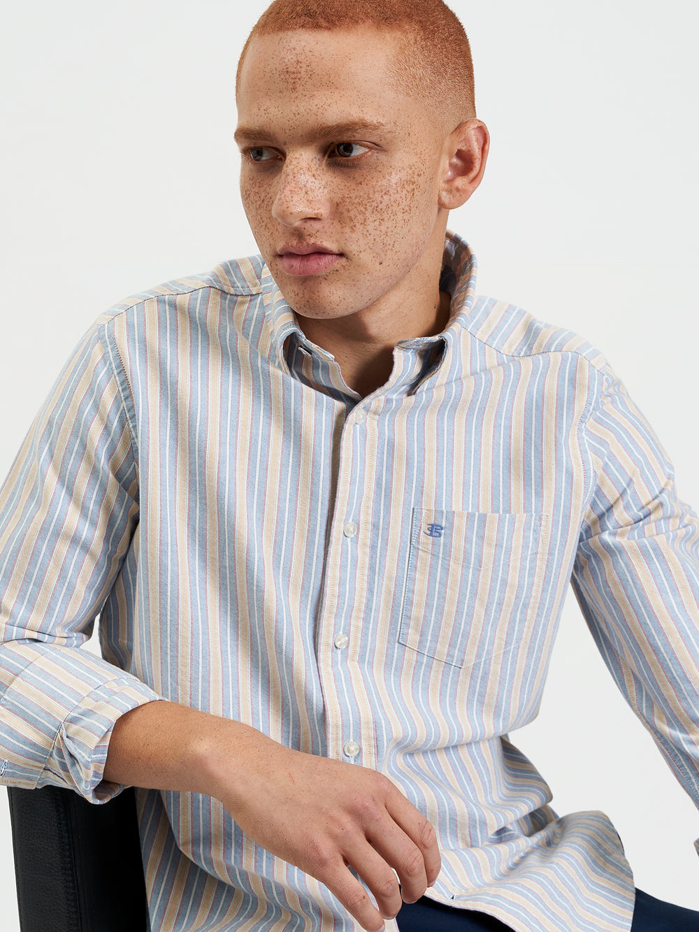 Ben Sherman Brighton Oxford Organic Shirts Blue Multicolor | YTIQ23940