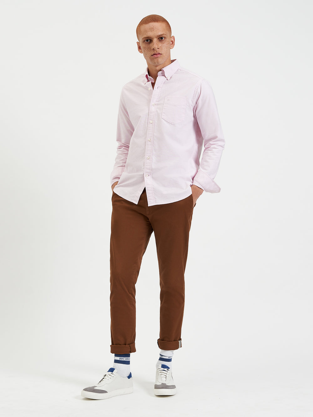 Ben Sherman Brighton Oxford Organic Shirts Pink | EKTS85719