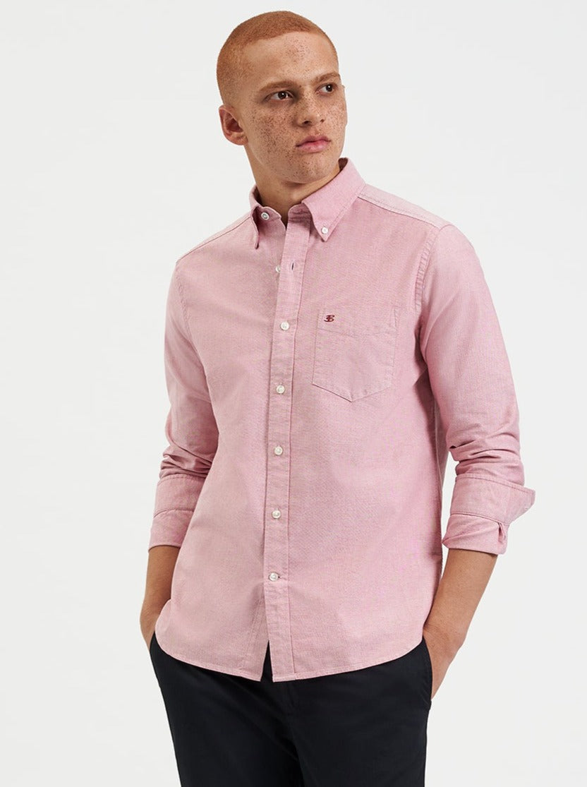 Ben Sherman Brighton Oxford Organic Shirts Light Red | DIOA61538