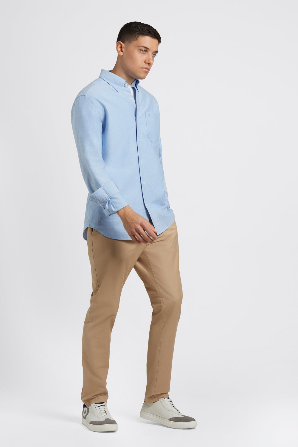 Ben Sherman Brighton Oxford Organic Shirts Blue | HJPG62530