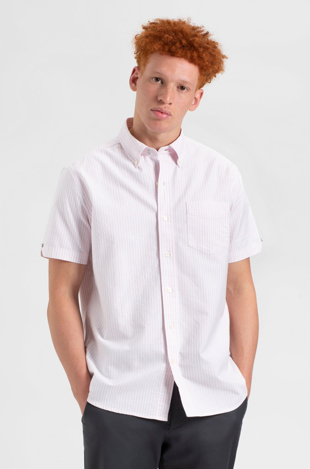 Ben Sherman Brighton Oxford Shirts Pink Stripes | WJLC15824