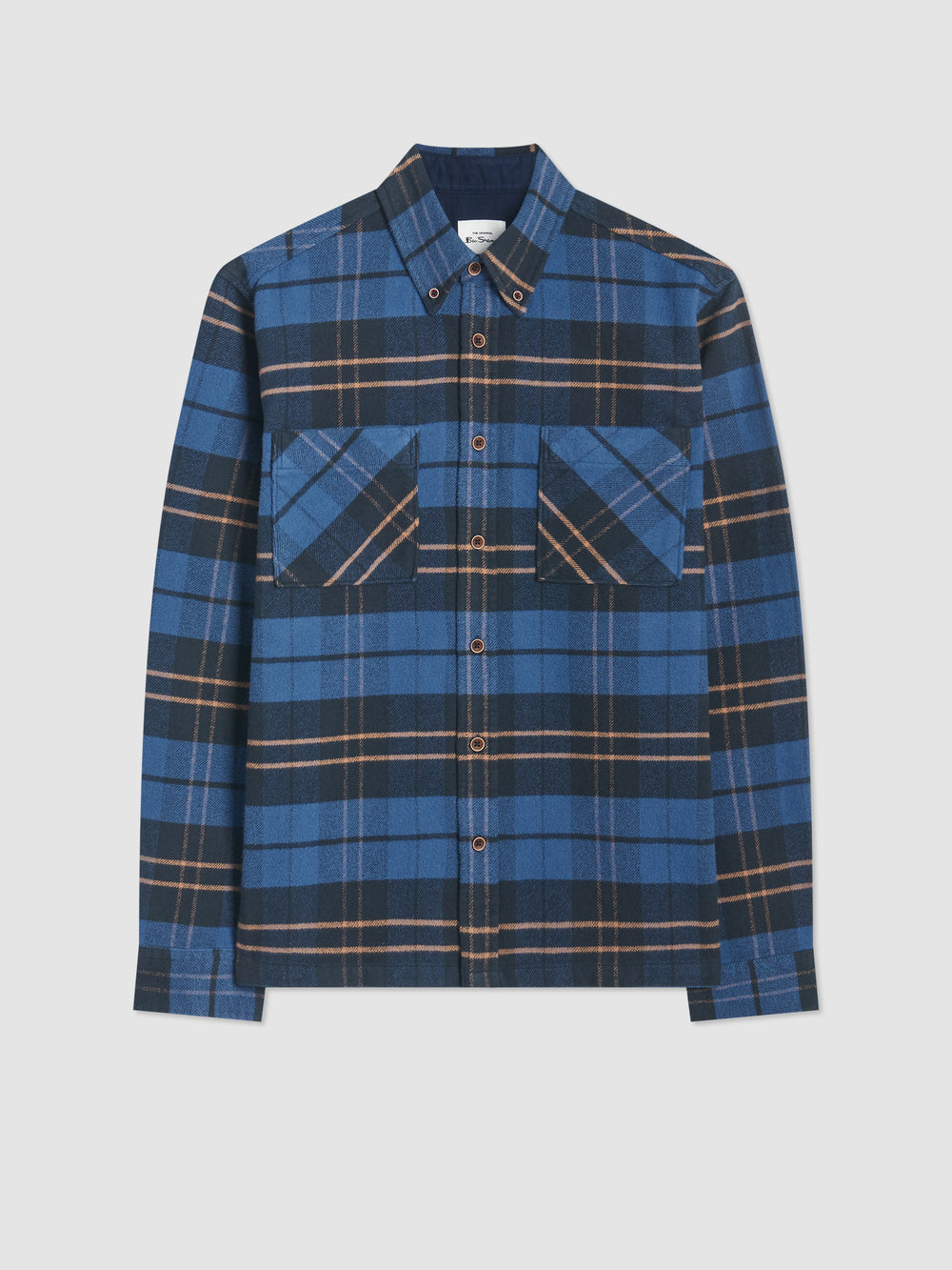 Ben Sherman Brushed Ivy Check Shirts Blue | WTIE26708